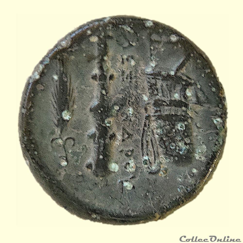 Alexandre III, (336 - 323 av. J.-C.) Unité de Bronze "tête d'Héraclès" 3 monnaie antique grecque alexandre iii 336 323 av j c unite de bronze tete heracles