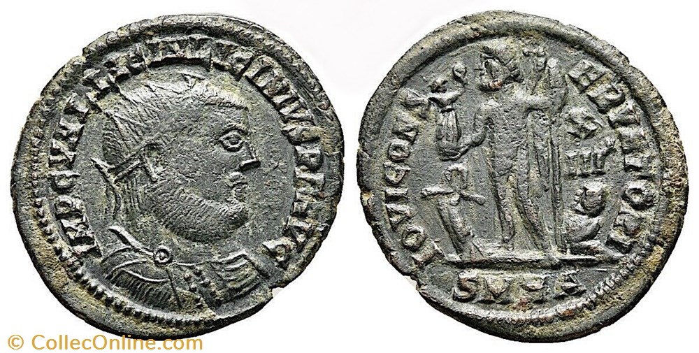 monnaie antique av jc ap romaine republicaine imperiale licinius ier 308 324 nummus ou follis heraclea ric 52