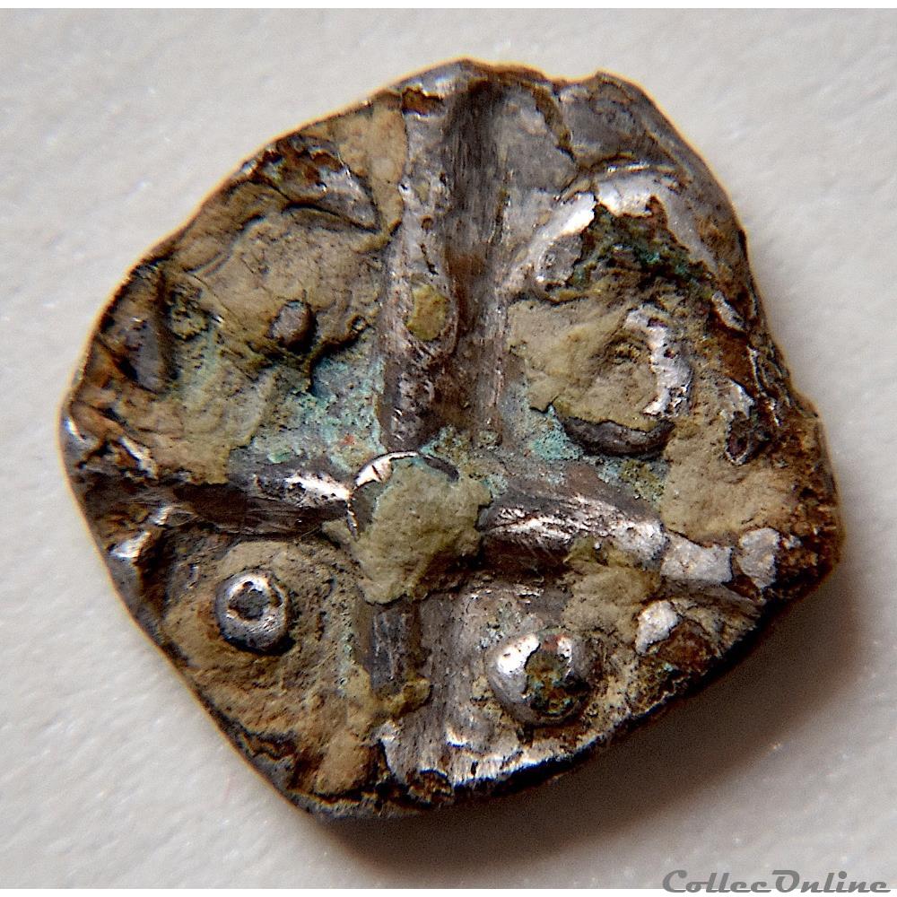 Drachme à la tête négroïde "fourrée" - Volques Arécomiques - 125/-50 av.jc 3 monnaie antique gauloise drachme a la tete negroide fourree volques arecomiques 125 50 av jc