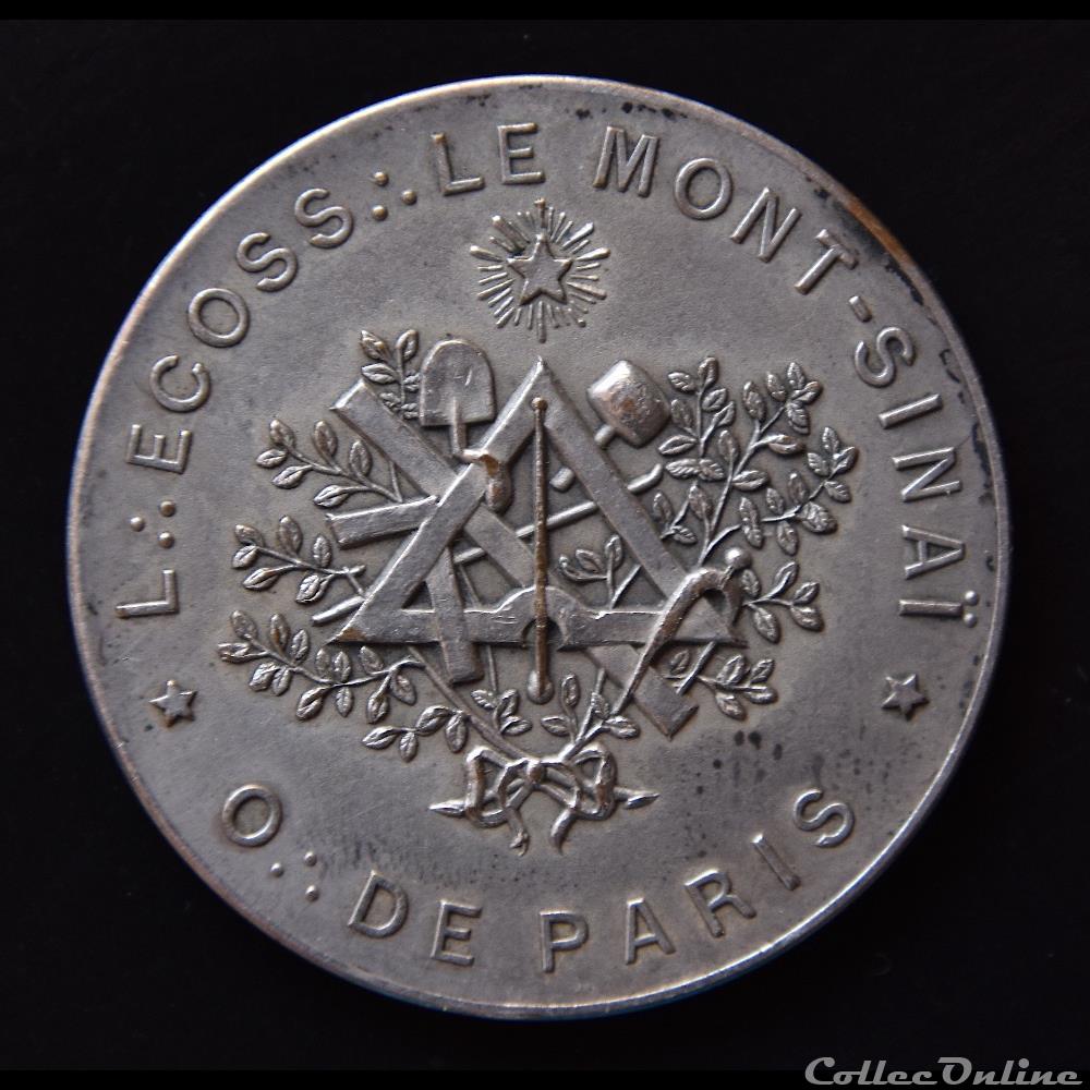 france restauration medaille de loge ecossaise le mont sinai a orient de paris par desaide