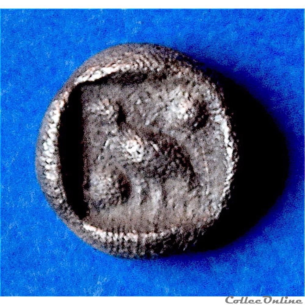 Carie Mylasa . Quart d'obole au Lion et à l'Oiseau 3 monnaie antique grecque carie mylasa quart obole au lion et a oiseau