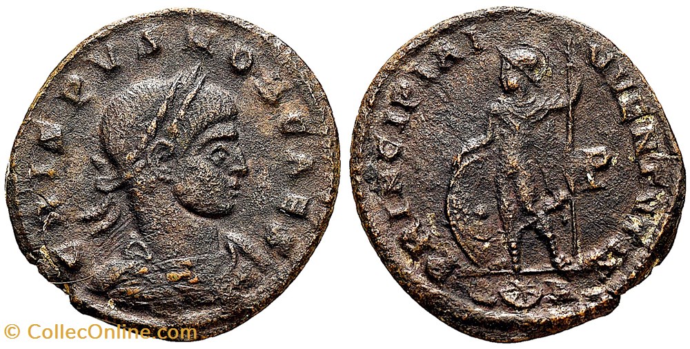monnaies antiques romaines imperiales et republicaines crispus follis annee 318 atelier arles ric 172