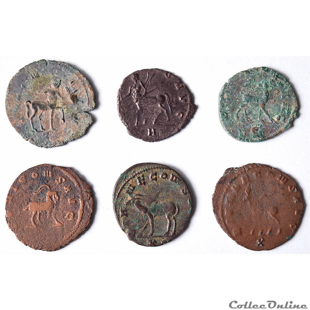 monnaie antique romaine gallien 253 268 6 antoniniens serie du bestiaire de gallien