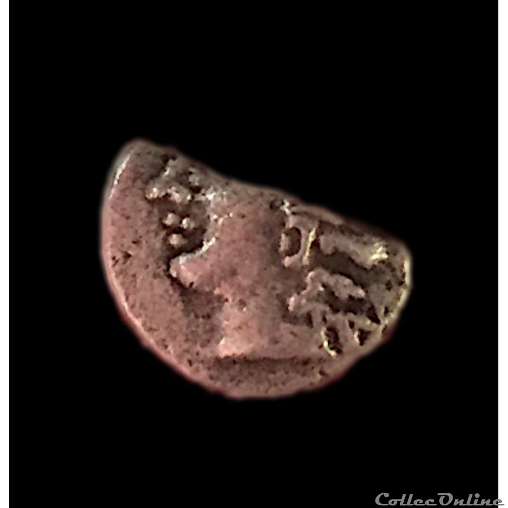 Obole Nemausus au "N" (de 120 à 49 av.J.-C.) "Tête juvénile à gauche" - MA bouletées 4 monnaie antique jc ap gauloise obole nemausus au n de 120 a 49 av j c tete juvenile a gauche ma bouletees