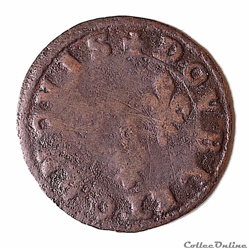 CHAMPAGNE, Principauté de Château Regnault, François de Bourbon Conti (1603-1614), Double Tournois monnaie france royale champagne principaute de chateau regnault francois de bourbon conti 1603 1614 double tournois