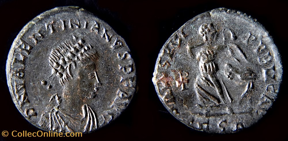 monnaie antique av jc ap romaine republicaine imperiale valentinien ii 375 392 ad demi centenionalis thessalonique
