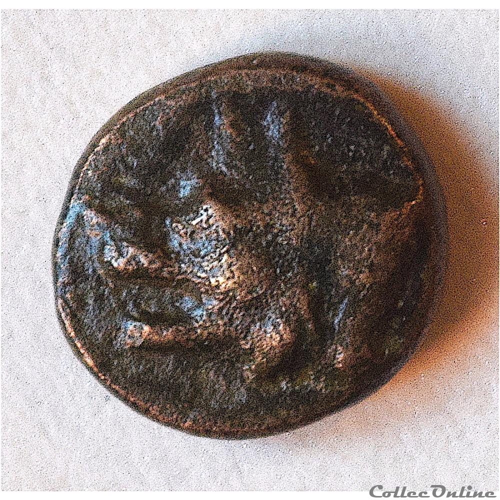 ARGOLIS - ARGOS Unité de Bronze (370-270 Av.jc) "Tyché au Loup" 3 monnaie antique ap grecque argolis argos unite de bronze 370 270 av jc tyche au loup