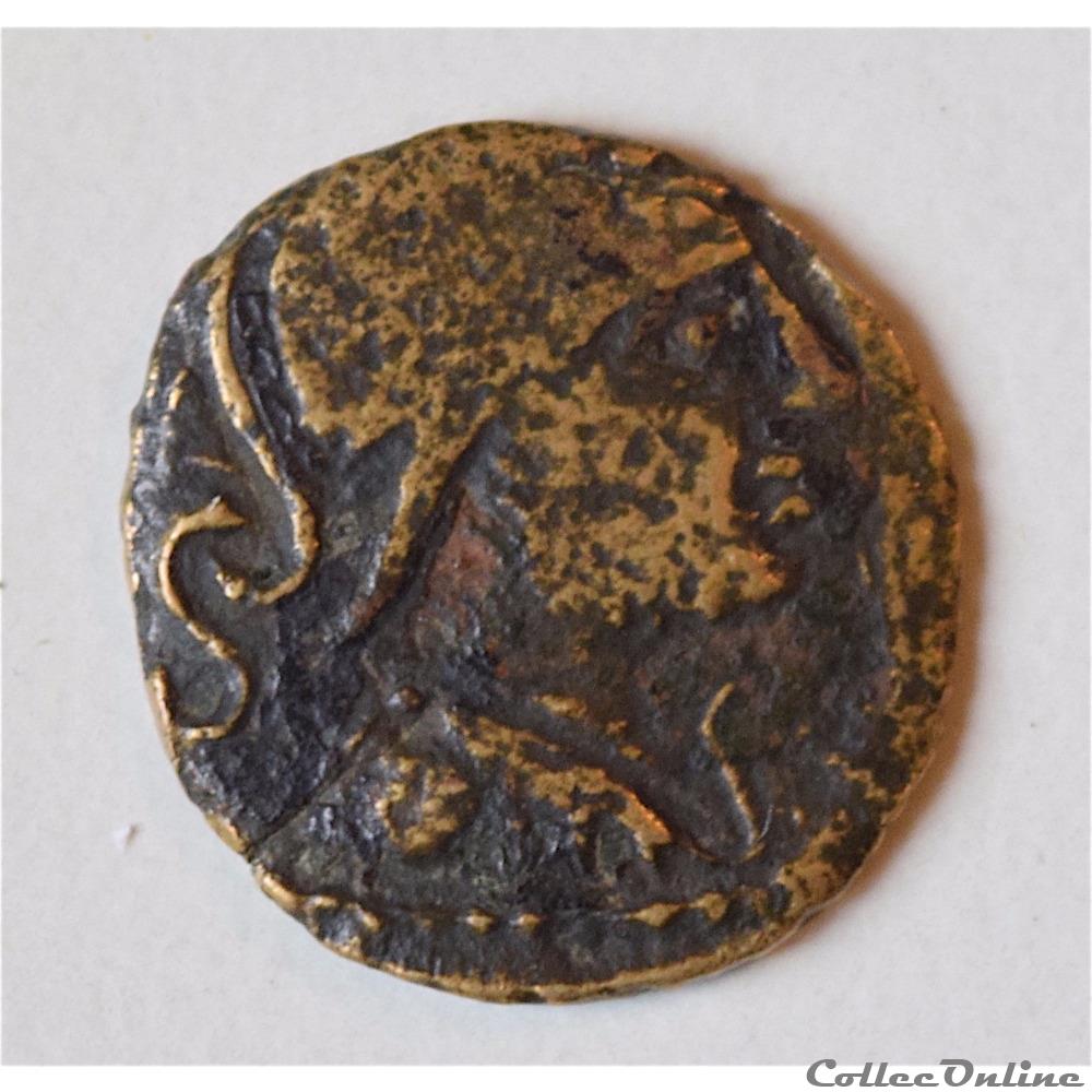 Bronze "Semis" à la Santé (40 - 27 av. .J.-C) Période Gallo-Romaine NEMAUSUS 3 monnaie antique gauloise bronze semis a la sante 40 27 av j c periode gallo romaine nemausus