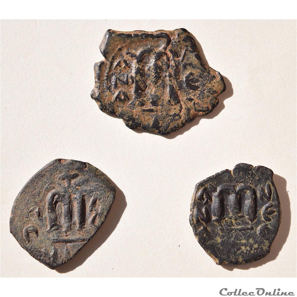1 - 2- "Régulière" et 2 "Pseudo- Byzantines" même période "Pour Comparaison" monnaie antique autre 1 2 reguliere et 2 pseudo byzantines meme periode pour comparaison