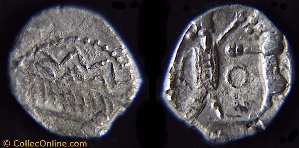 PHENICIE - SIDON(Ve - IVe siècles avant J.-C.) Obole Souverain Abd' Asthart Ier(372-359 monnaie antique jc ap grecque phenicie sidon ve ive siecles avant j c obole souverain ab asthart ier 372 359