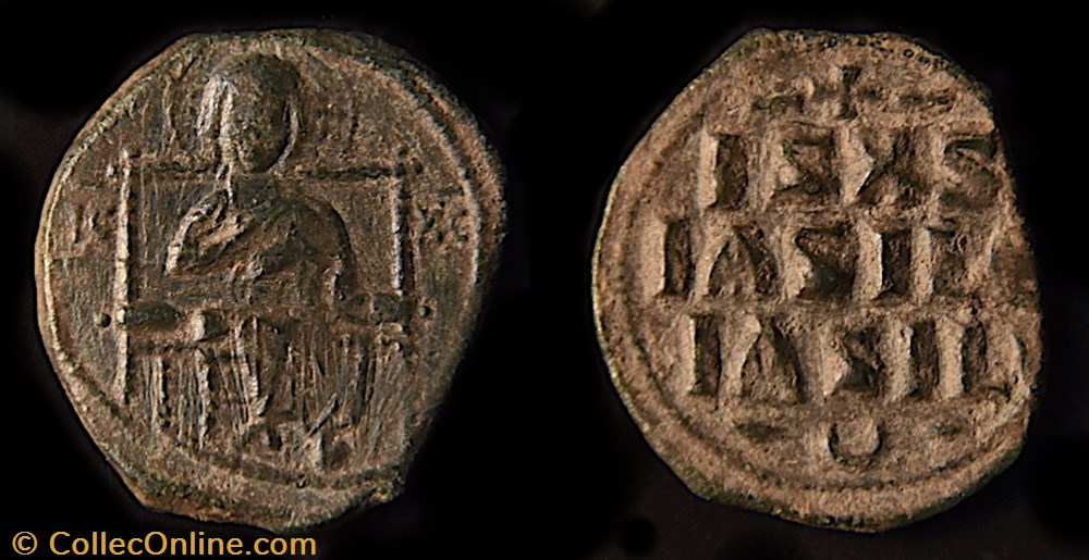 monnaie antique av jc ap byzantine follis anonyme de classe d attribue a constantin ix 1042 1055 constantinople