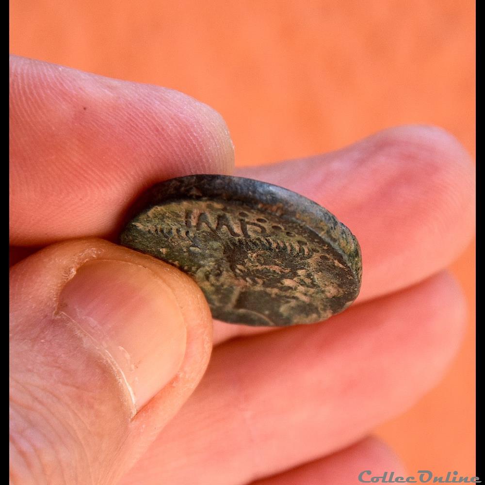AS de NÎMES - Dupondius COL NEM - Type II Imitation gauloise ? 2 monnaie antique romaine as de nimes dupondius col nem type ii imitation gauloise