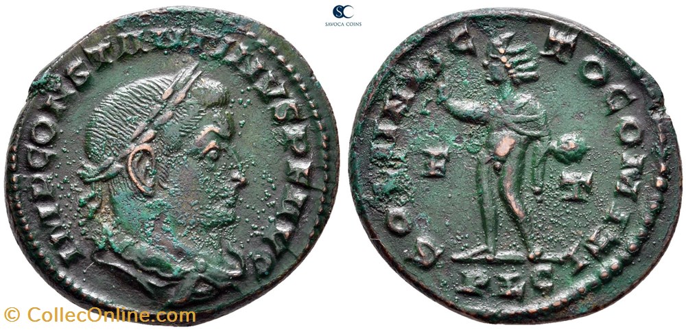 CONSTANTIN Ier (306-337 AD) Follis "SOL INVICTO" - LYON - RIC VI 307 monnaies antiques av jc ap romaines republicaines imperiales constantin ier 306 337 ad follis sol invicto lyon ric vi 307