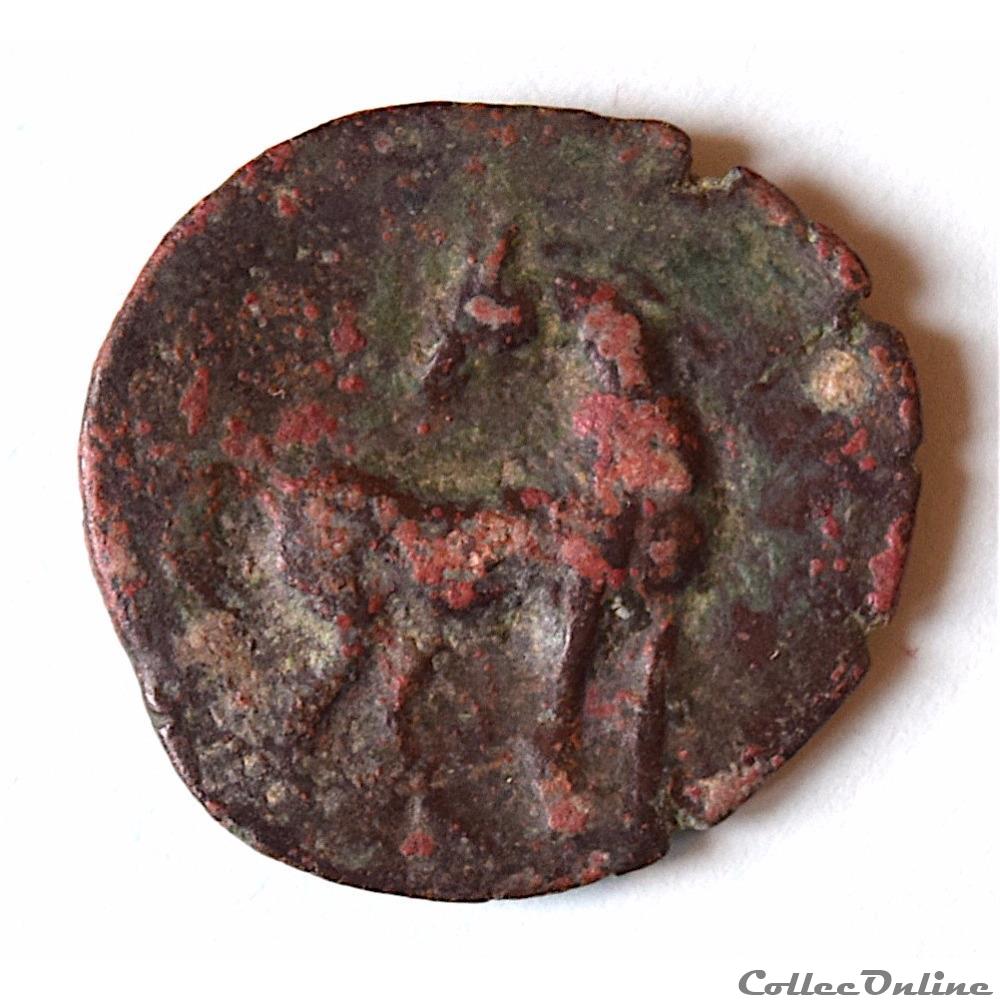 monnaie antique grecque zeugitane carthage 221 210 av jc tete de tanit cheval
