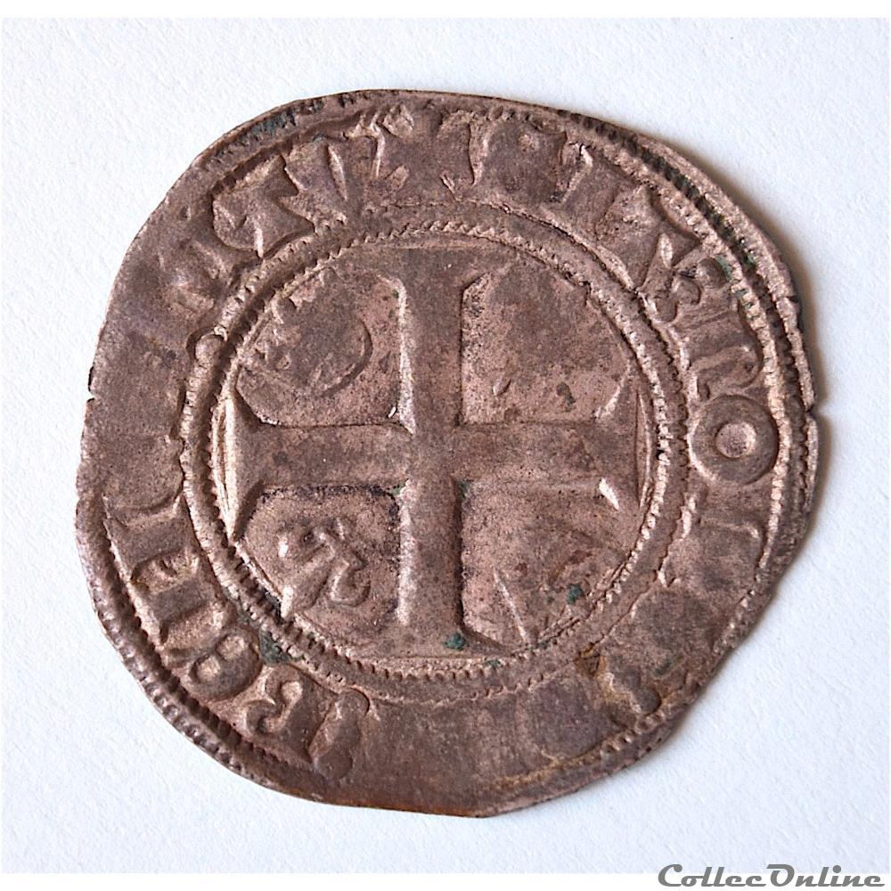 Charles VI (1380 - 1422) , Blanc dit "Guénar" , Tournai , 2ème émission monnaie france royale charles vi 1380 1422 blanc dit guenar tournai 2eme emission