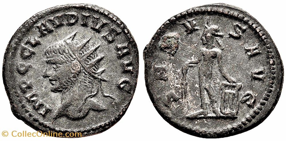 CLAUDE II LE GOTHIQUE - année mi 270av.jc.- atelier d'Antioche - RIC 216 var monnaies antiques ap romaines republicaines imperiales claude ii le gothique annee mi 270av jc atelier antioche ric 216 var
