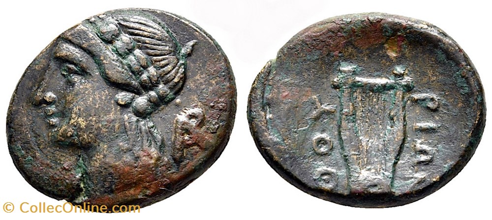 LUCANIE THURIOI vers 280 - 260 avant JC Chr. 2 monnaie antique ap grecque lucanie thurioi vers 280 260 avant jc chr