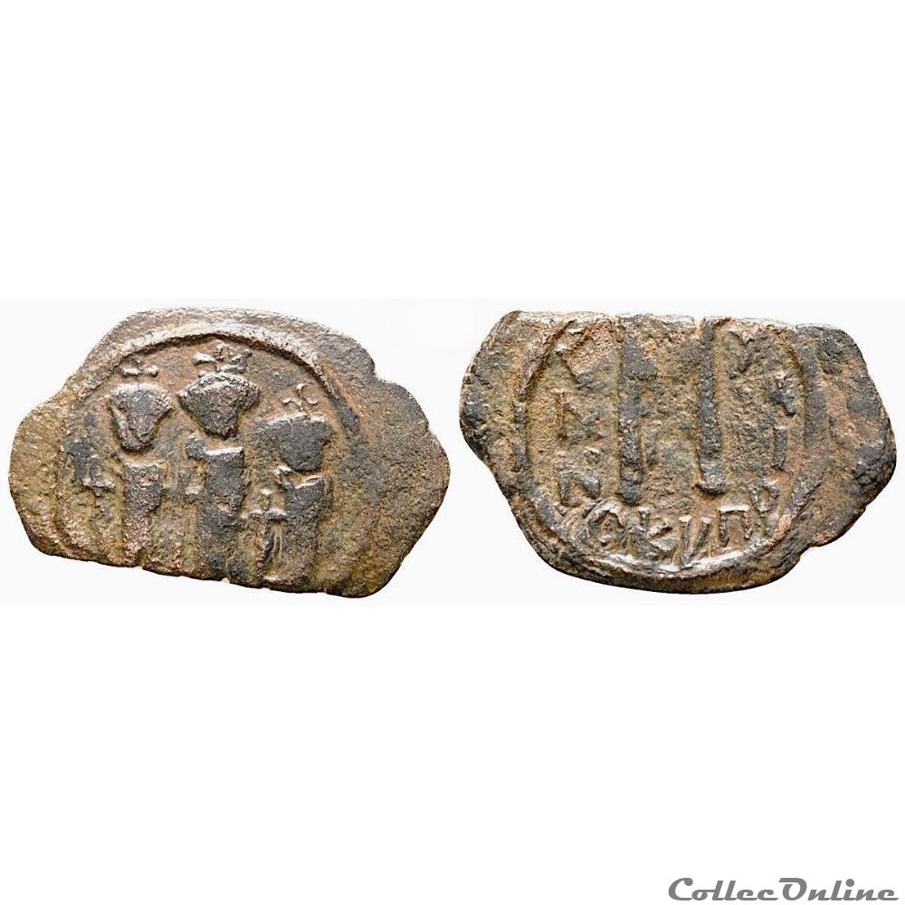 monnaie antique byzantine heraclius emis a chypre 610 641 sear 849