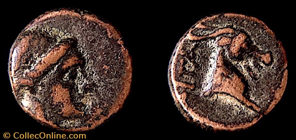 Aeolis. Egée (C.-B. 400-300 av.jc) Apollon & la Chèvre monnaie antique grecque aeolis egee c b 400 300 av jc apollon la chevre