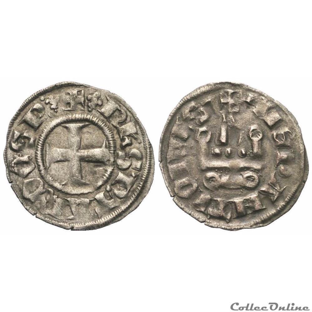 monnaie feodale etat latin orient principaute achaie philippe de tarente 1306 1313 princes achaie denier tournois