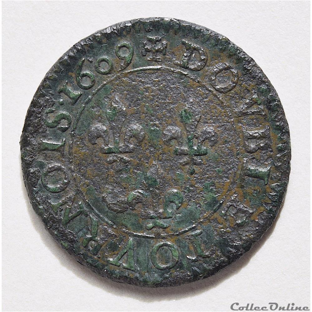 HENRI IIII (IV) (1589 - 1610) - Double tournois 1609 A (Paris) 2 monnaie france royale henri iiii iv 1589 1610 double tournois 1609 a paris
