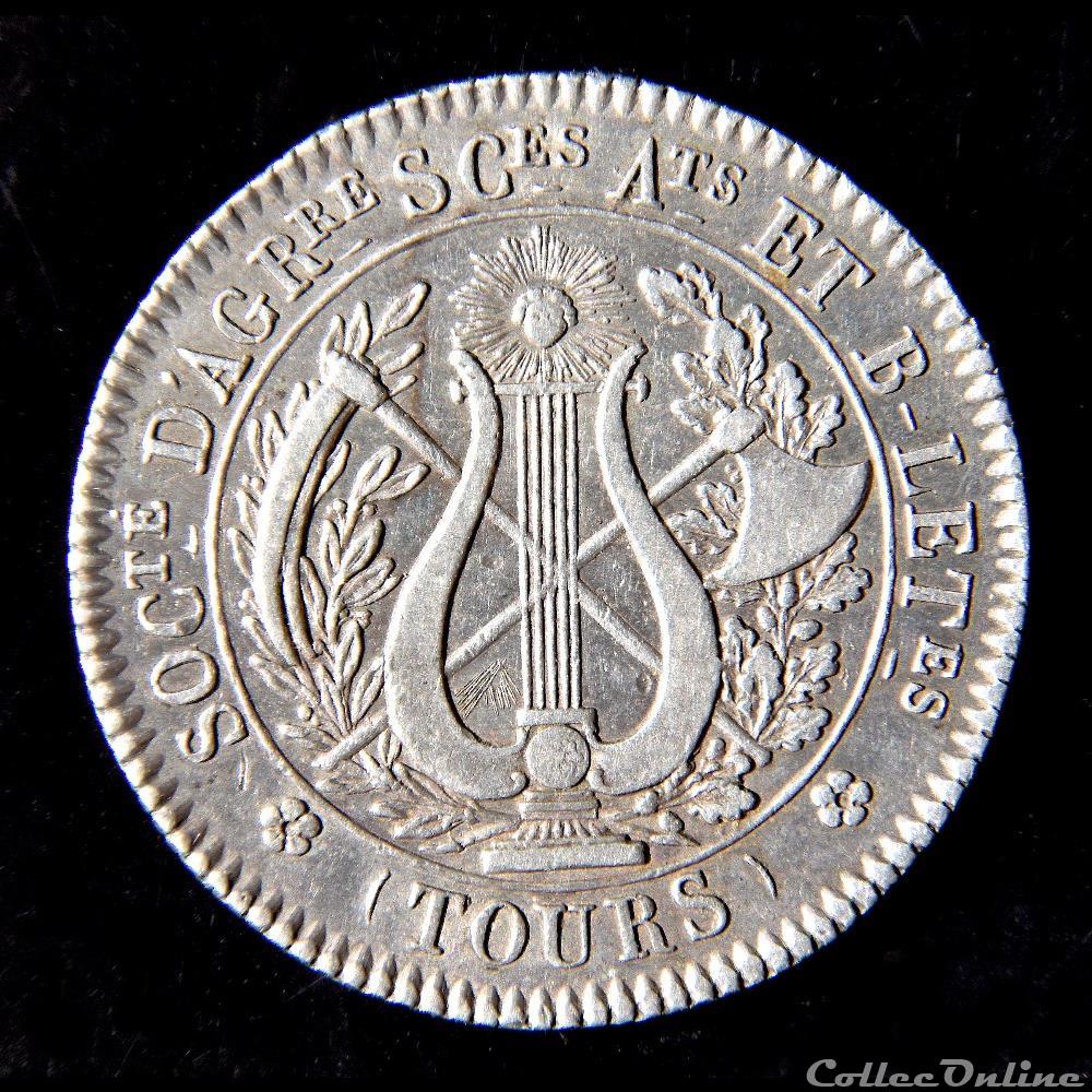 medailles france er empire institutions savantes jeton 1806 tours