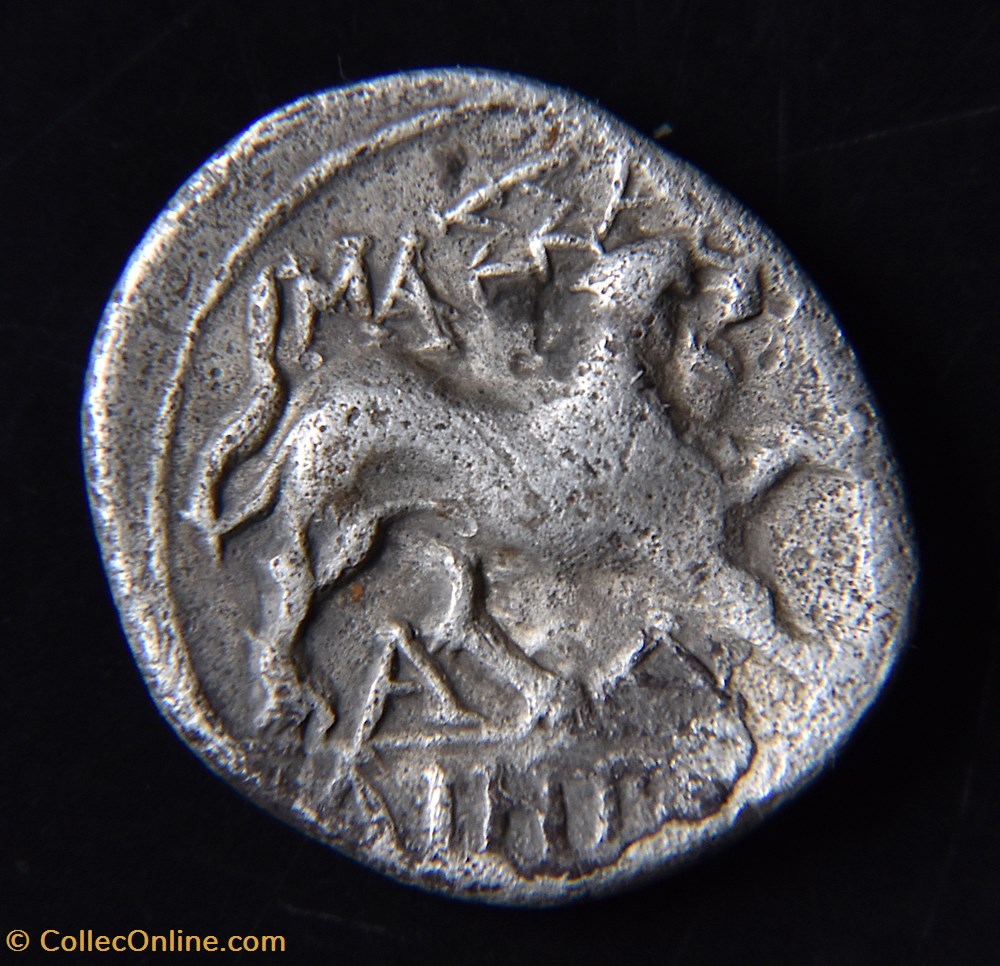 "Drachme Légère" ou Tetrobole d'Argent - Date : c. 130-121 AC. 3 monnaie antique av jc ap grecque drachme legere ou tetrobole argent date c 130 121 ac