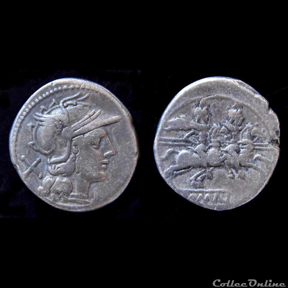 DENIER ANONYMES ( 210 -190 avant J.-C.) monnaies antiques romaines imperiales et republicaines denier anonymes 210 190 avant j c