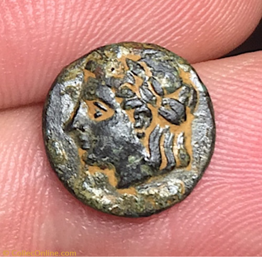 Troas, Hamaxitos. (400-310 av. JC.) Apollon à la Lyre 2 monnaie antique grecque troas hamaxitos 400 310 av jc apollon a la lyre
