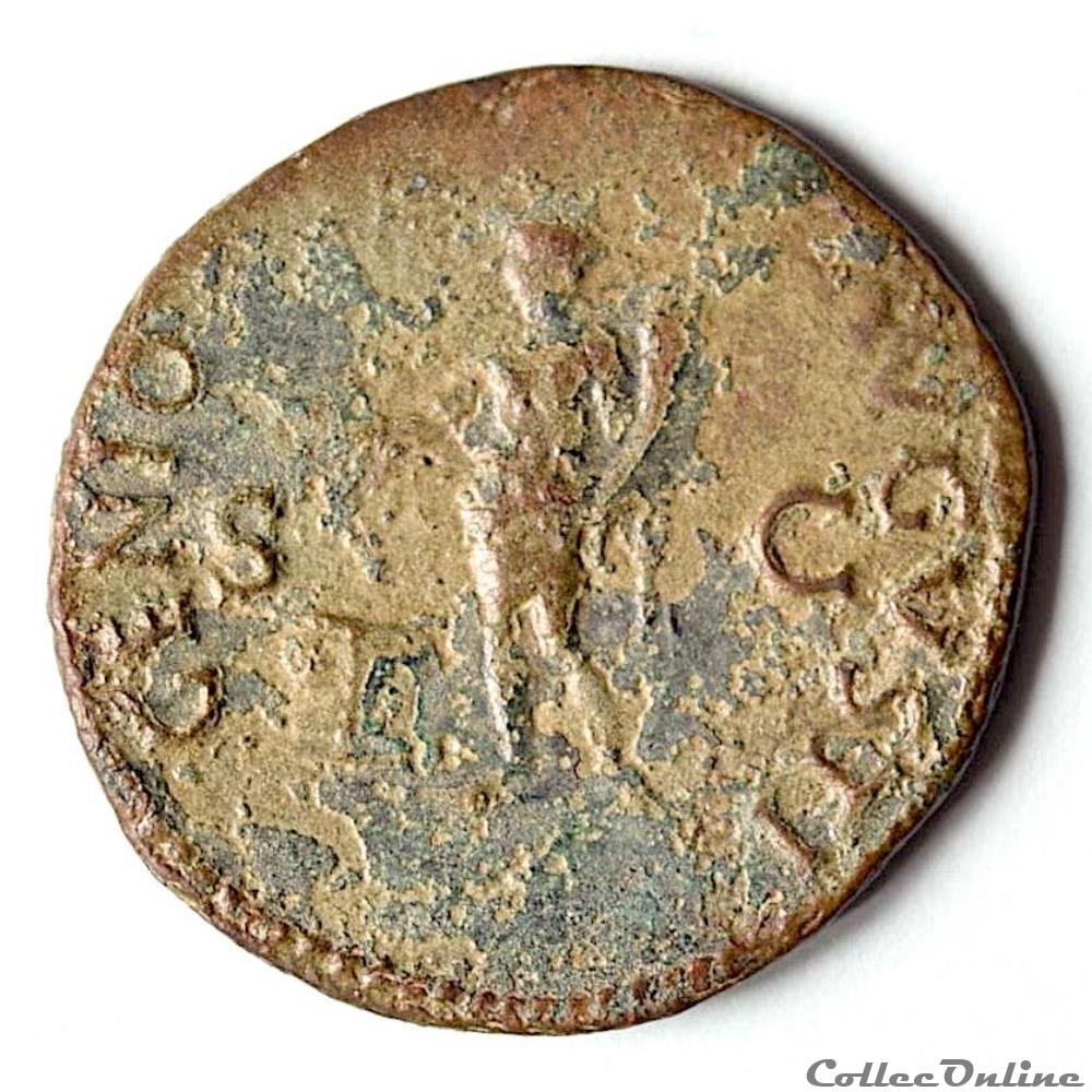 monnaie antique av jc ap romaine as de neron 37 68 au genio augusti ric 86