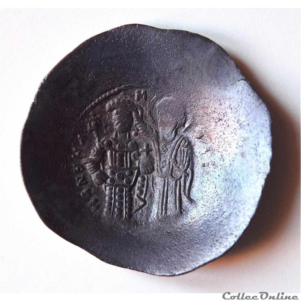 Manuel Ier "Comnène" (1143-1180) Billon Aspron Trachy "au Christ" Sear 1966 2 monnaie antique av jc ap byzantine manuel ier comnene 1143 1180 billon aspron trachy au christ sear 1966