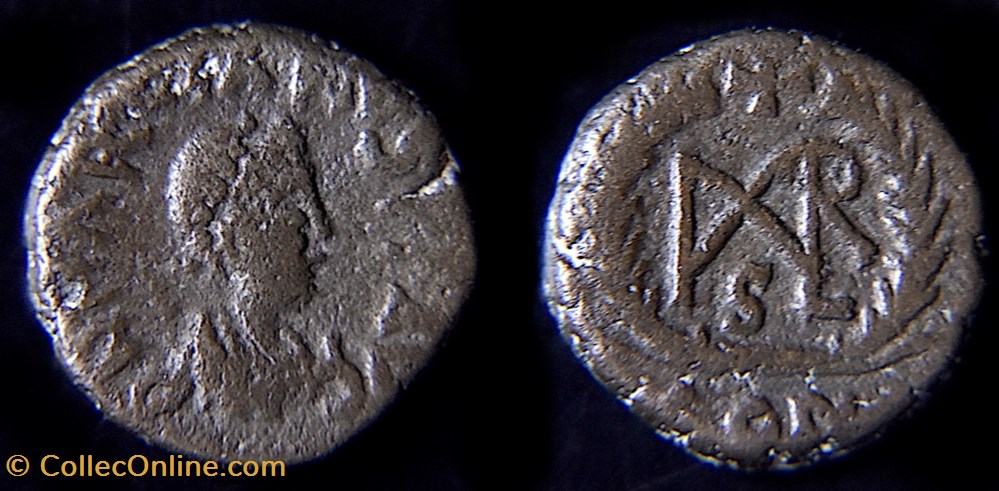 Marcianus ( 450-457 A.D.), AE-4, Nummus au Monogram, type:2, Constantinople monnaie antique av jc ap romaine republicaine imperiale marcianus 450 457 a d ae 4 nummus au monogram type 2 constantinople