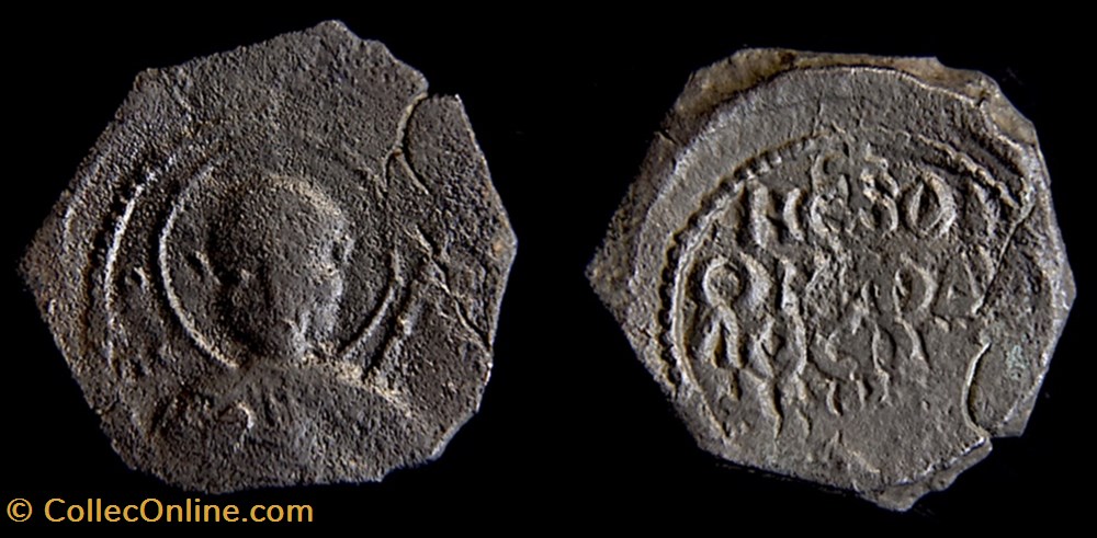 PRINCIPAUTE D'ANTIOCHE, Tancrède (1104-1112), Follis de 1er type. monnaies europe medievale etats latins orient principaute antioche tancrede 1104 1112 follis de 1er type