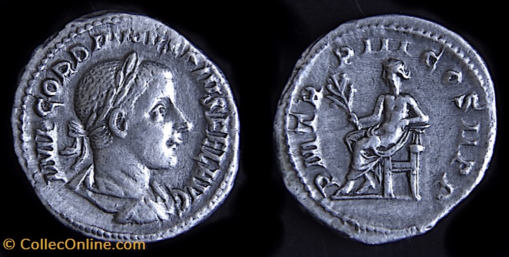 GORDIEN III - Denier Apollon à la Lyre - RIC.114 (R) monnaies antiques romaines imperiales et republicaines gordien iii denier apollon a la lyre ric 114 r