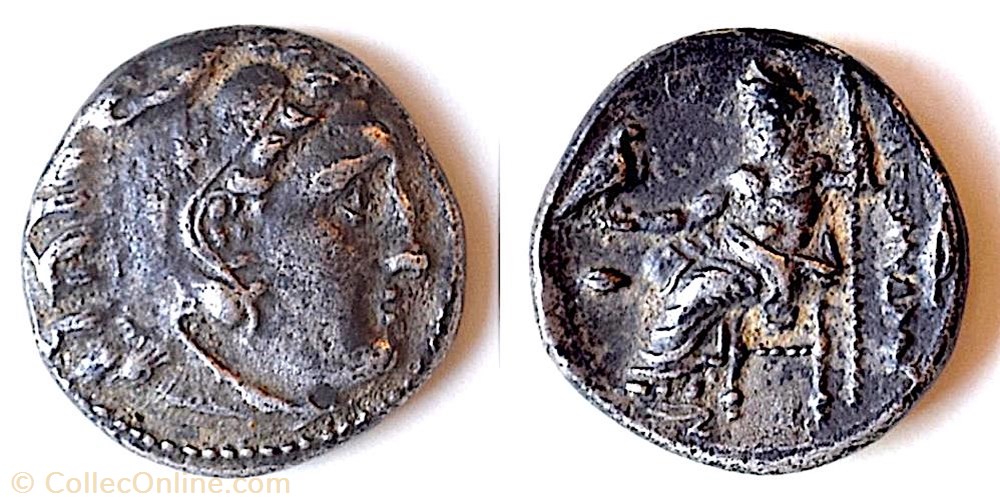 Alexandre III, Drachme "tête d'Héraclès" Price 1750 monnaie antique av jc ap grecque alexandre iii drachme tete heracles price 1750