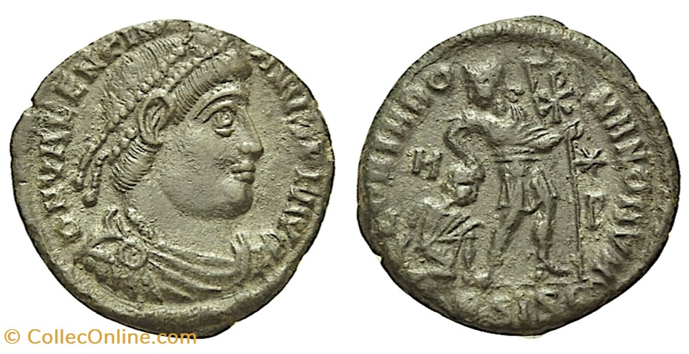 Valentinien Ier 367 - 375 A.D Atelier Siscia - RIC 14 2 monnaies antiquite av jc ap romaines republicaines imperiales valentinien ier 367 375 a d atelier siscia ric 14