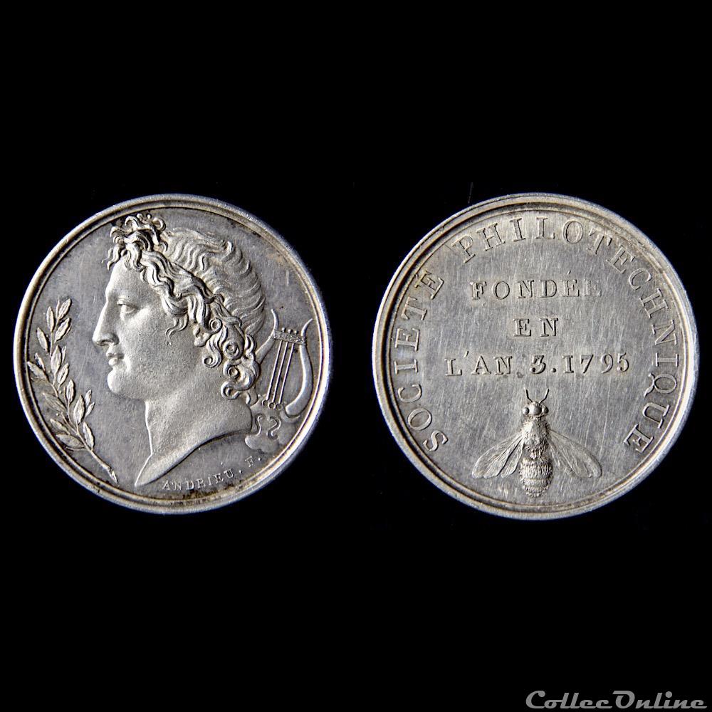 ACADÉMIES ET SOCIÉTÉS SAVANTES Société philotechnique 1857 (G) medailles france second empire academies et societes savantes societe philotechnique 1857 g