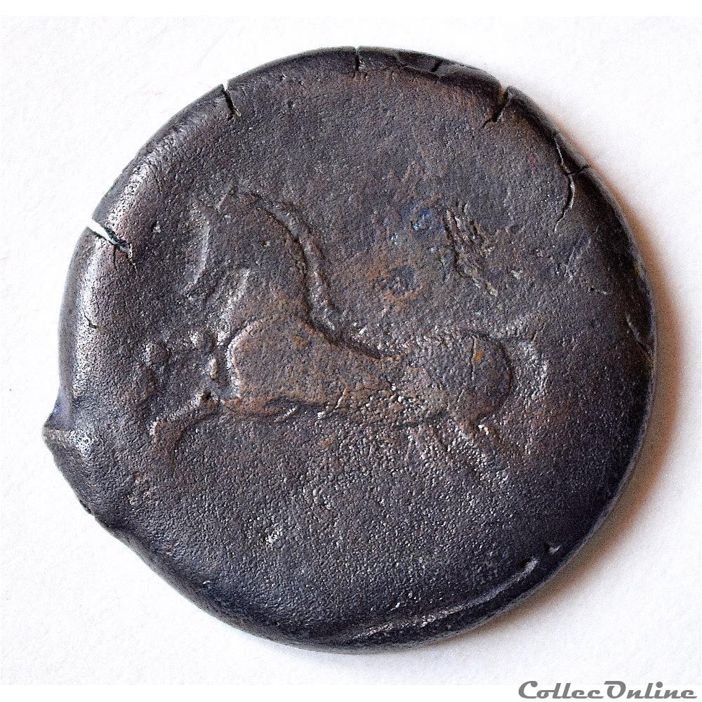 NUMIDIE - ROYAUME DE NUMIDIE - MASSINISSA ou MICIPSA Unité (Shekel) 200 - 150 av.jc monnaie antique grecque numidie royaume de numidie massinissa ou micipsa unite shekel 200 150 av jc