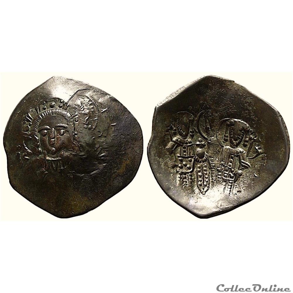 Alexis III "Ange" au Christ, (1195-1204) Trachy Constantinople Sear 2012 (Var. A) monnaie antique byzantine alexis iii ange au christ 1195 1204 trachy constantinople sear 2012 var a