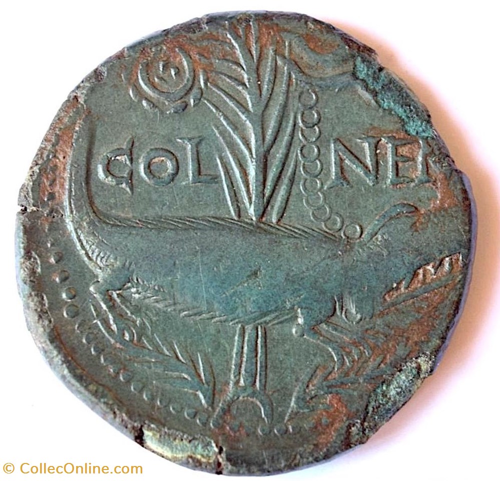 As ou Dupondius de Nîmes type 4 monnaies antiques romaines imperiales et republicaines as ou dupondius de nimes type 4
