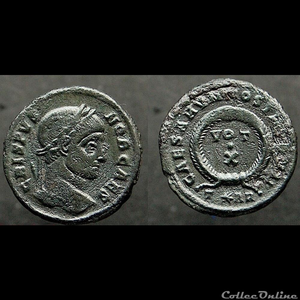 monnaie antique av jc ap romaine republicaine imperiale crispus 317 326 nummus arles ric 254