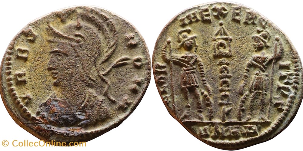 monnaies antiques romaines imperiales et republicaines constantinus i 306 337 monnaie commemorative atelier heraclee rare