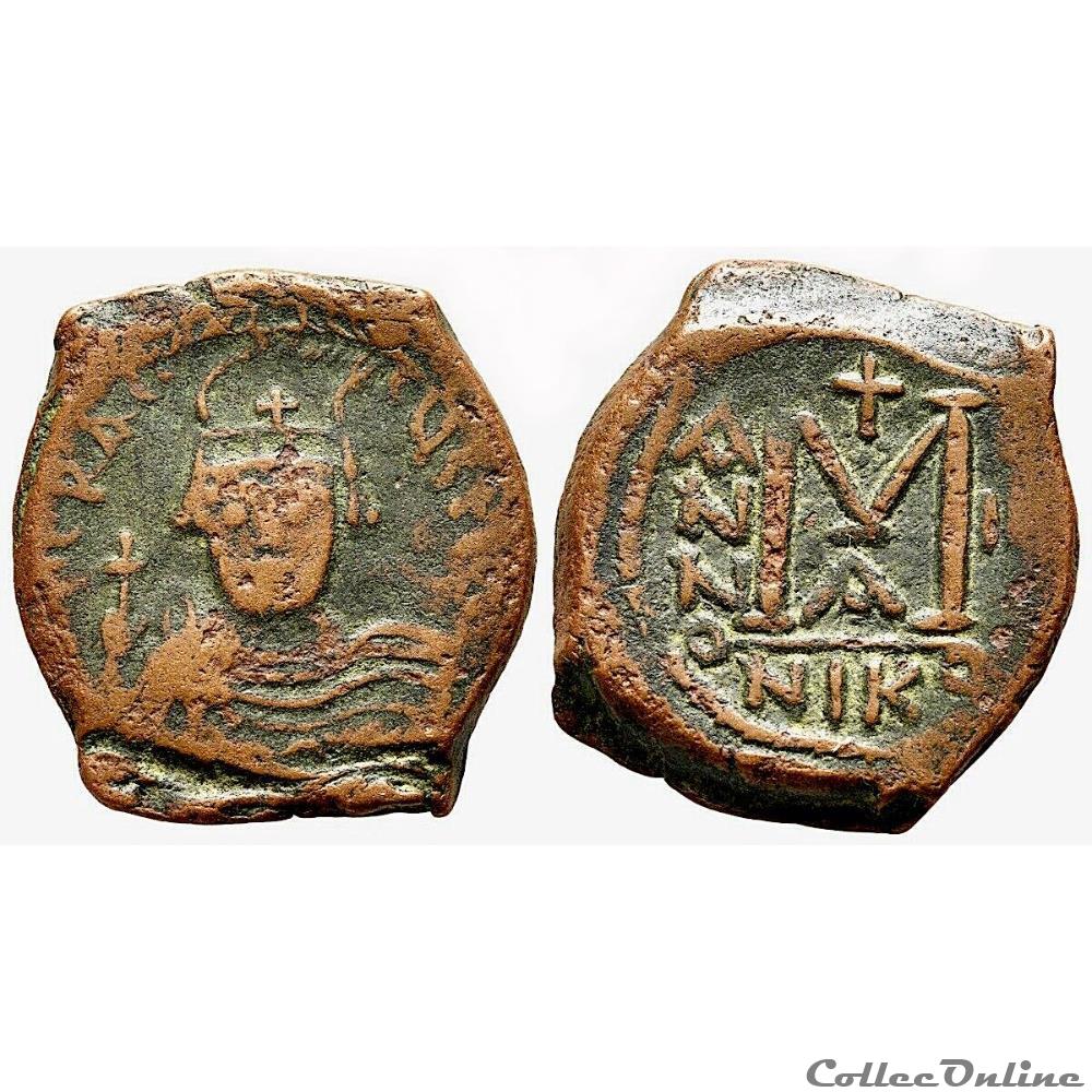 HERACLIUS (610 - 641) Héraclius seul (610-613) Follis 611-612 (Année II) Sear 833 monnaie antique av jc ap byzantine heraclius 610 641 heraclius seul 610 613 follis 611 612 annee ii sear 833