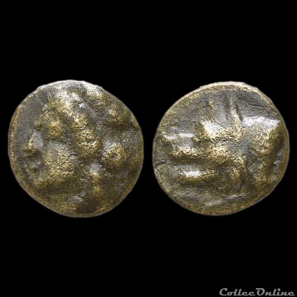 ARGOLIS - ARGOS Unité de Bronze (370-270 Av.jc) "Tyché au Loup" monnaie antique ap grecque argolis argos unite de bronze 370 270 av jc tyche au loup