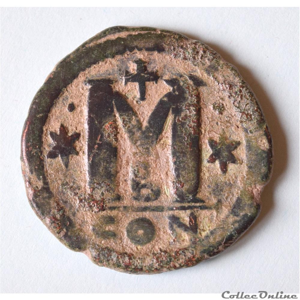 Anastase (491 - 518) Follis Grand Module - Sear 20 monnaies empire byzantin maurice tibere anastase 491 518 follis grand module sear 20