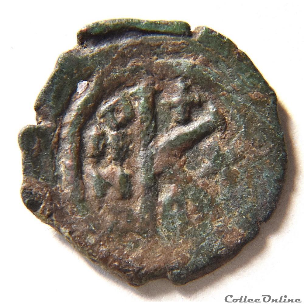 Maurice Tibère - Demi-Follis (490-491 A.D) avec Légende Corrompue - Atelier indéterminé 2 monnaie antique byzantine maurice tibere demi follis 490 491 a d avec legende corrompue atelier indetermine