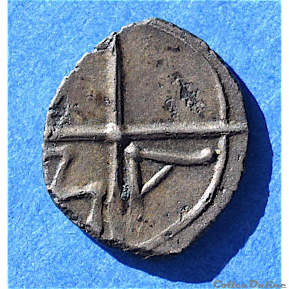 Obole Nemausus (de 120 à 49 av.J.-C.) "Tête juvénile à gauche" - MA bouletées monnaie antique gauloise obole nemausus de 120 a 49 av j c tete juvenile a gauche ma bouletees