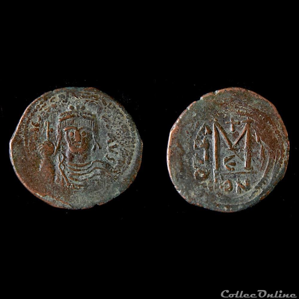 Héraclius Follis émis à Constantinople - Année III (3) 612 / 613 A.D - Sear 804 2 monnaie antique av jc ap byzantine heraclius follis emis a constantinople annee iii 3 612 613 a d sear 804