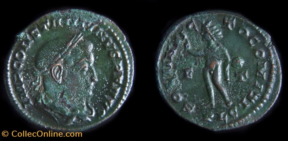 CONSTANTIN Ier (306-337 AD) Follis "SOL INVICTO" - LYON - RIC VI 307 monnaies antiques av jc ap romaines republicaines imperiales constantin ier 306 337 ad follis sol invicto lyon ric vi 307
