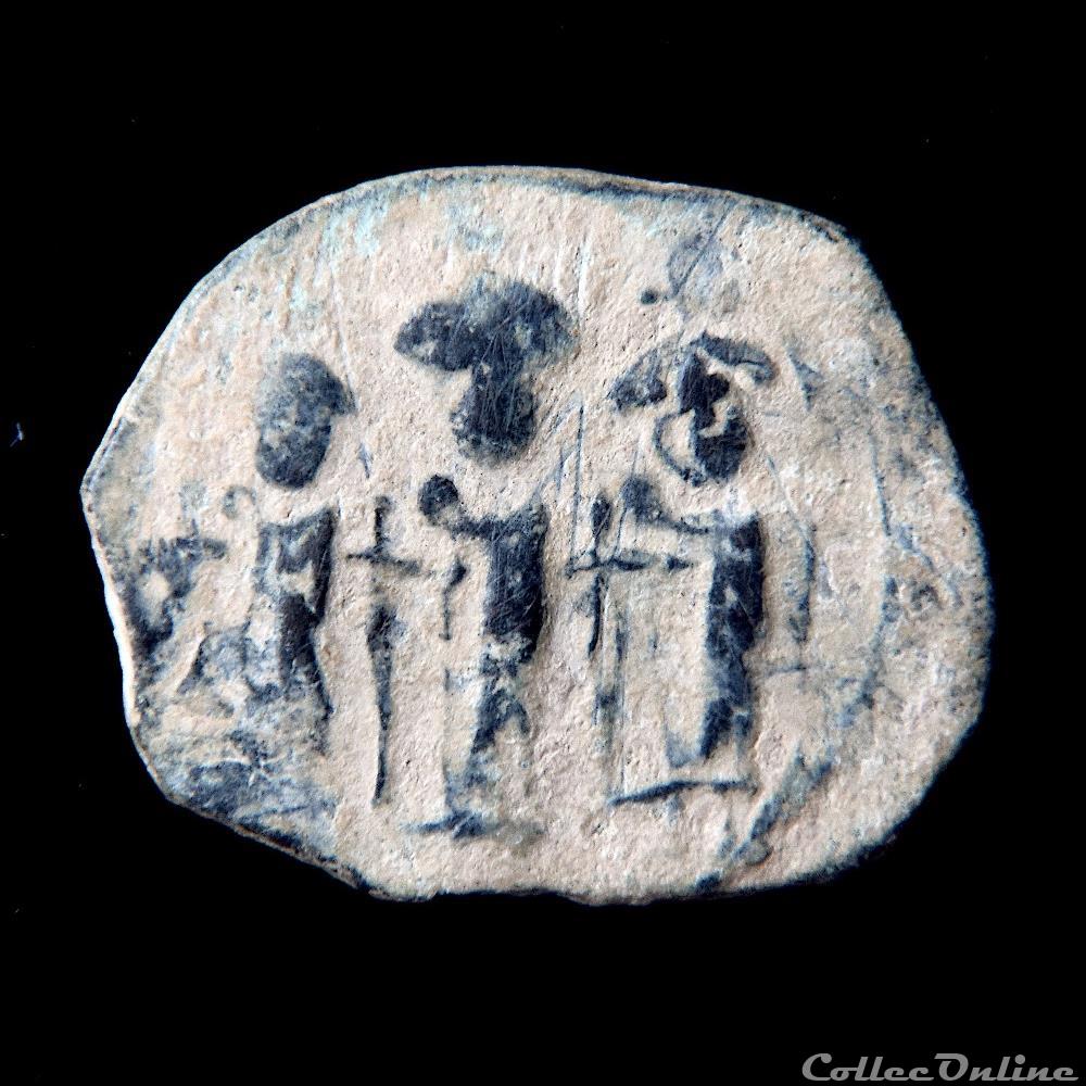 Pseudo byzantine aux trois empereurs (638-643) "Cyprus Imitations" 2 monnaie antique av jc ap autre pseudo byzantine aux trois empereurs 638 643 cyprus imitations